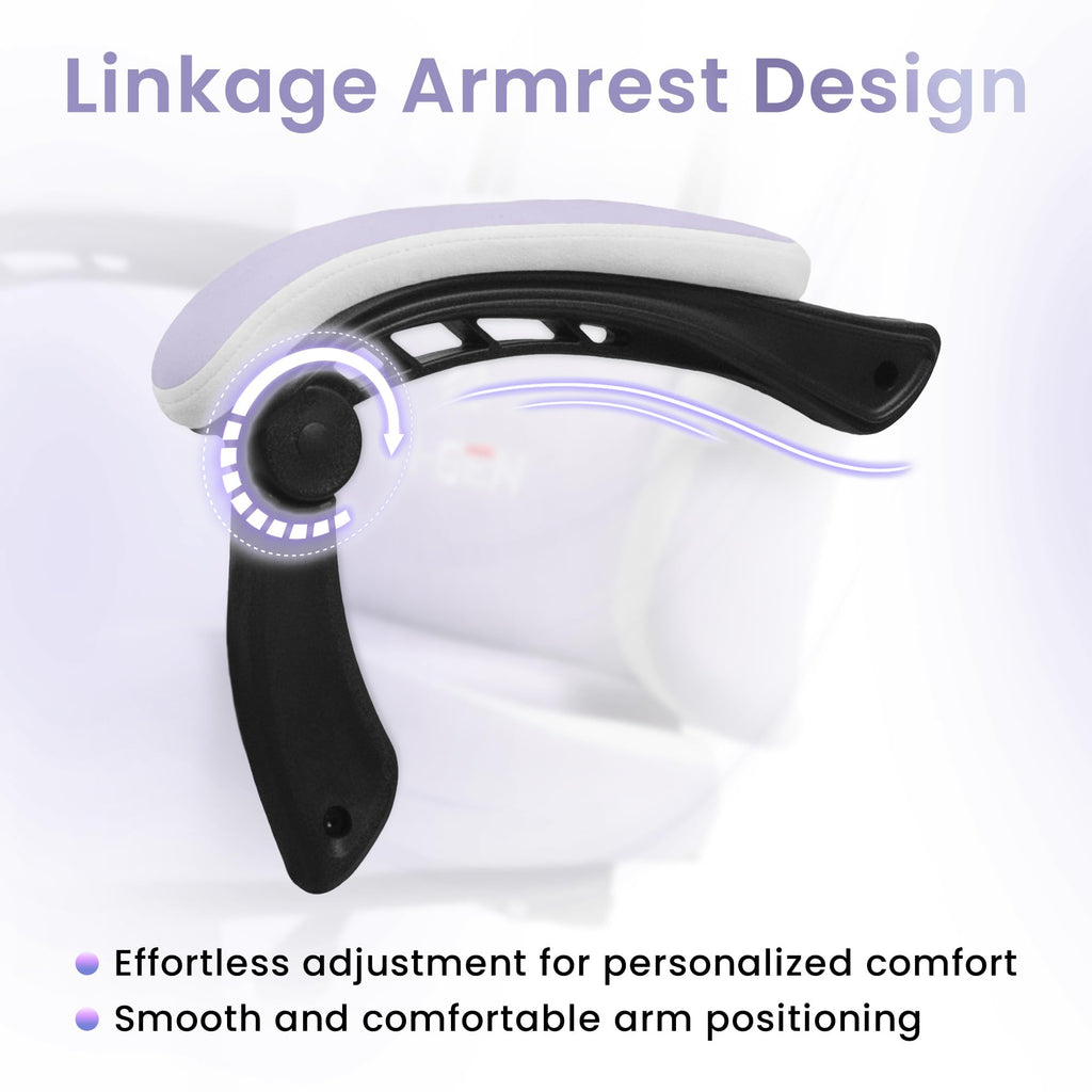 Video Gaming Chair with Footrest Lumbar Support for Home Office High Back Recliner Height Adjustable Ergonomic Comfy Fabric Computer Desk Chair (Purple)