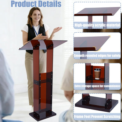 Acrylic Podium Stand 45.5
