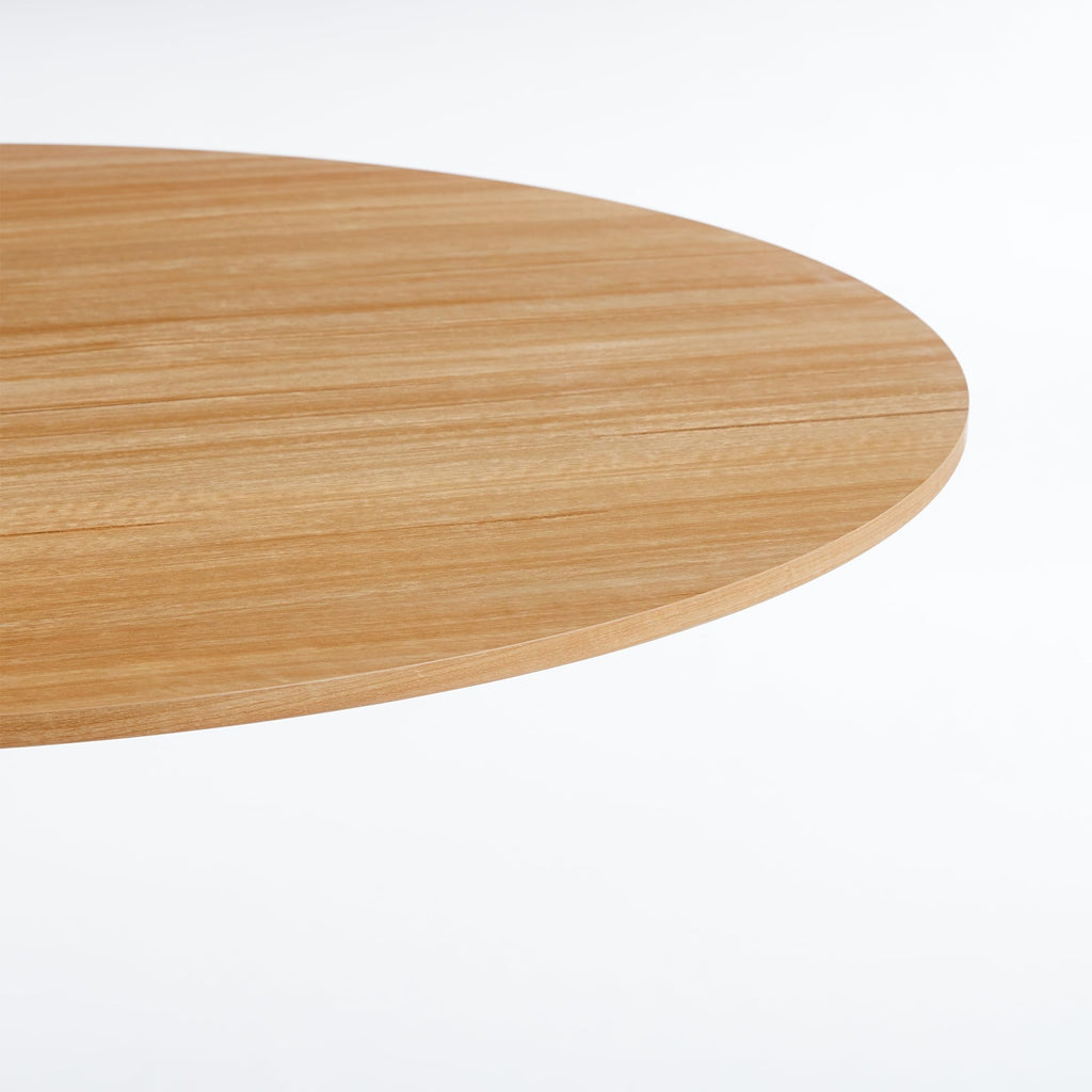 42" Round Tulip Dining Table, Mid-Century Tulip Table Kitchen Tulip Dining Table 2-4 People with MDF Table Top &Metal Base for Office Living Room