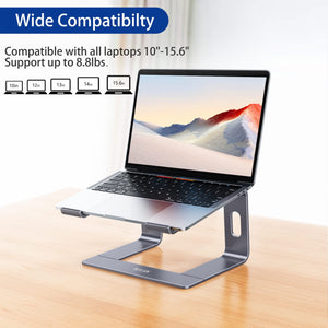 Aluminum Laptop Stand, Ergonomic Detachable Computer Stand, Notebook Holder, Laptop Mount Compatible with Air, Pro, Dell, HP, Lenovo More 10-15.6