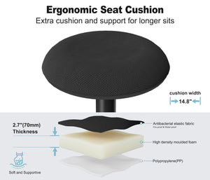 Adult Wobble Stool - Anti-Fatigue Standing Desk Stool with 360° Rocking Non-Slip Curved Base, Height Adjustable 22-32 Inch Standing Chair for Home & Office,Faux Marble