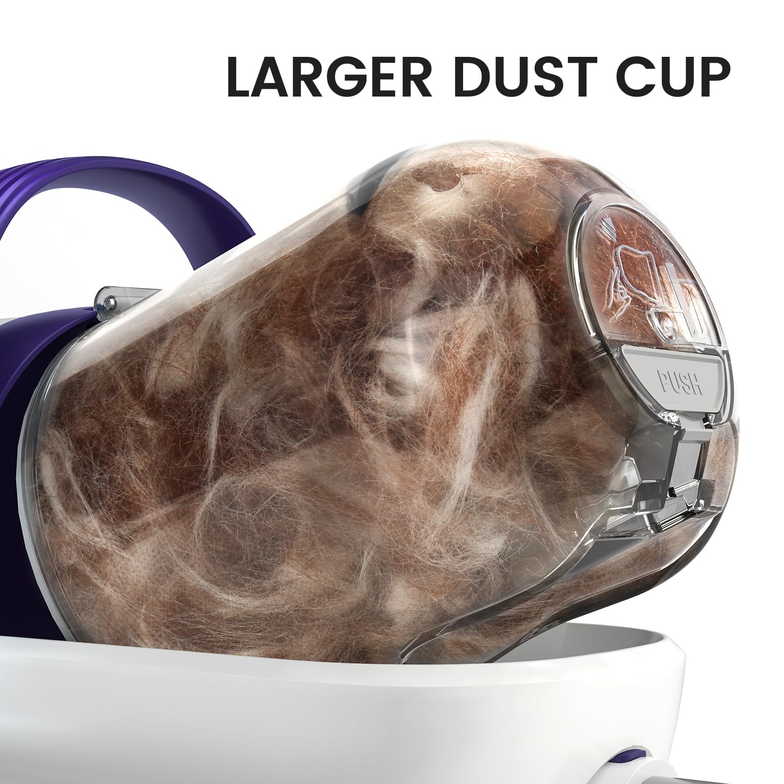 Dog Grooming Vacuum, Pet Grooming Vacuum with Clipper Nail Grinder, 1.5L Dust Cup Dog deshedding Vacuum Brush with 7 Pet Grooming Tools for Shedding Pet Hair, Home Cleaning(Purple)
