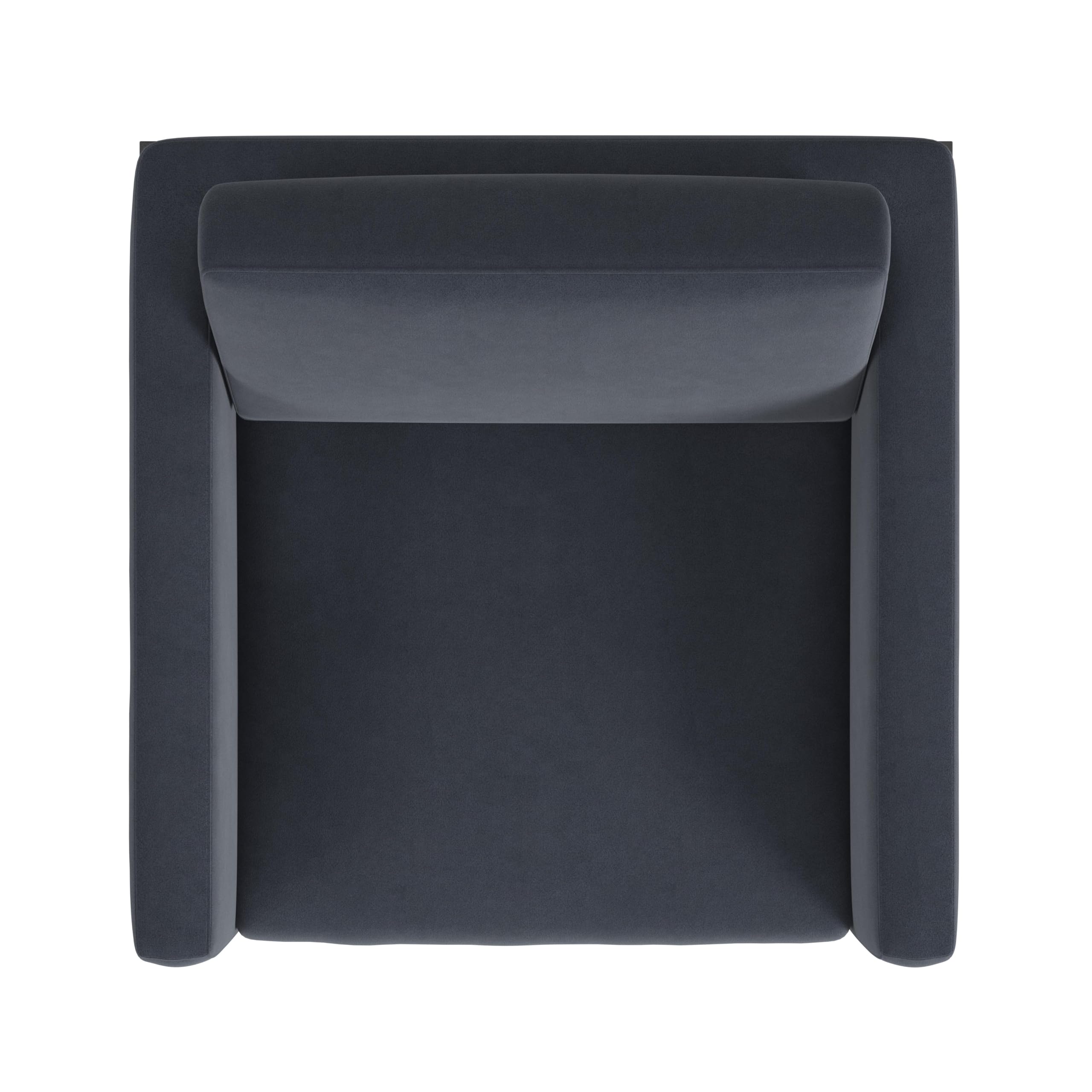 Modern Metal Frame Accent Chair| Home Décor|Accent Chairs for Living Room & Bedroom - Steel Blue Velvet