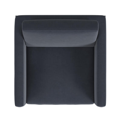 Modern Metal Frame Accent Chair| Home Décor|Accent Chairs for Living Room & Bedroom - Steel Blue Velvet