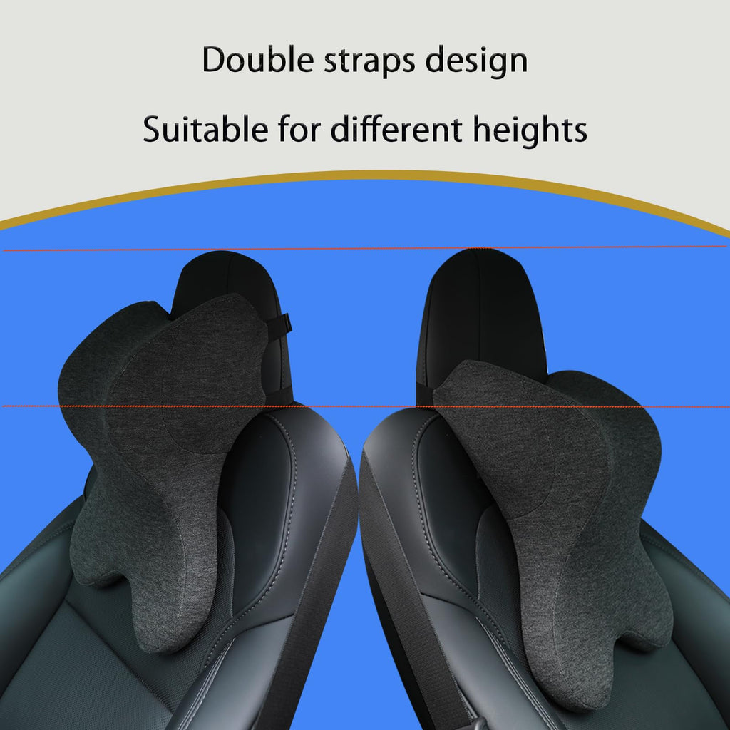 Neck Pillow for Driving Gaming Chair Headrest Pillow Office Chair Neck Pillow Ergonomic Design Double Straps Design Suitable for Different Heights
