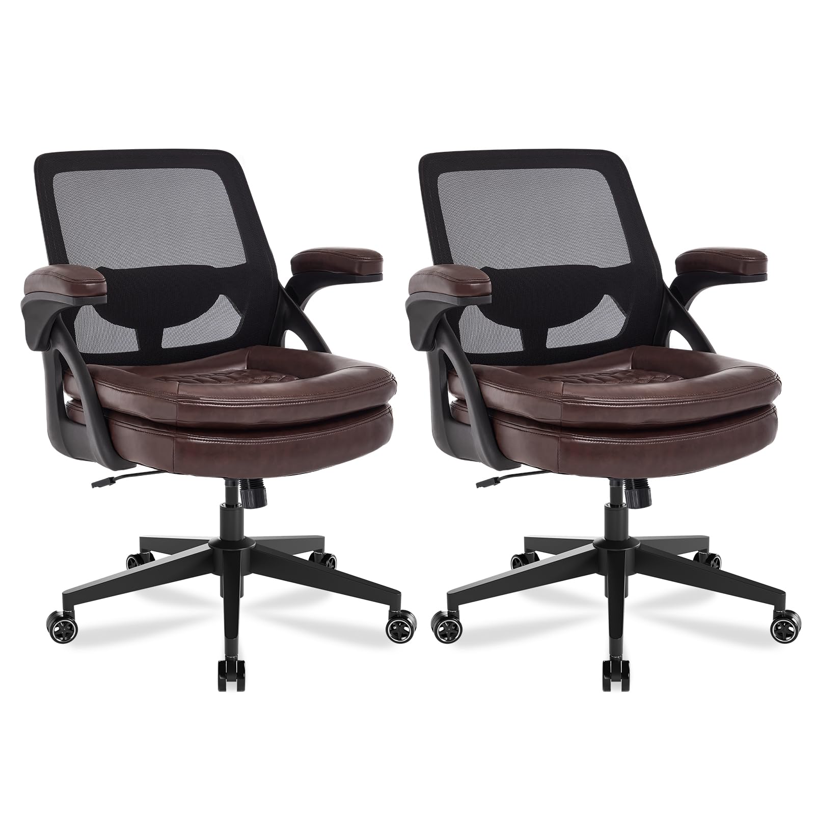 Big and Tall Office Chair, 500lbs Heavy Duty Ergonomic Mesh, Brown