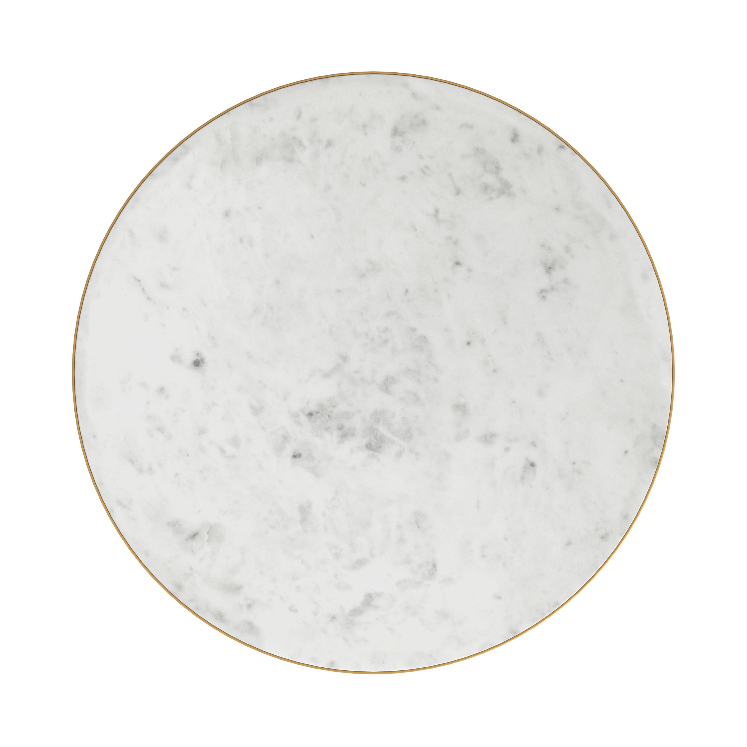Marble Top End/Side Round Table with Gold Base