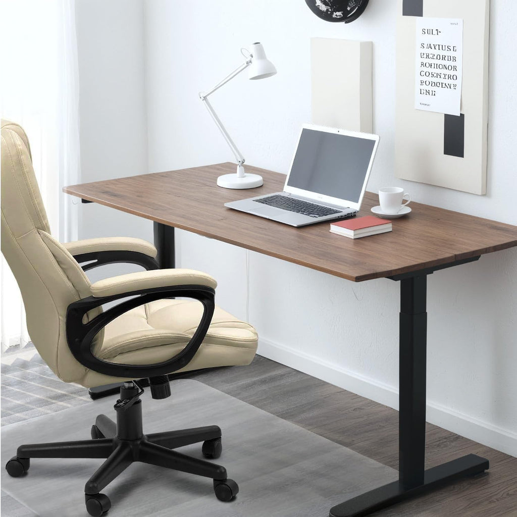 Office Executive Chair High Back Adjustable Managerial Home Desk Chair, Swivel Computer PU Leather Chair with Lumbar Support (2, Khaki)