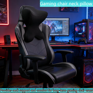 Neck Pillow for Driving Seat Car headrest Pillow/Gaming Chair Pillow with Adjustable Strap Removable Cover Ergonomic Design Neck Support Pillow for auto, Office Chair, Gaming Chair(Black)