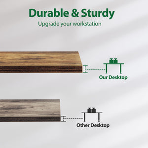 Electric Standing Desk, 71 x 31.5 Inches Height Adjustable Desk, Sit Stand up for Work Office Home, Ergonomic Rising Computer Table with Memory Preset, Rustic Brown