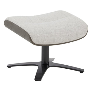 Fabric Reclining Swivel Chair with Adjustable Headrest and Ottoman for Living Room, White (Multi-Colored)