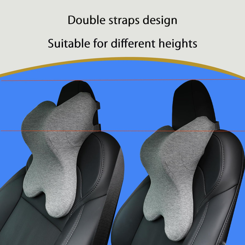 Neck Pillow for Driving Gaming Chair Headrest Pillow Office Chair Neck Pillow Ergonomic Design Double Straps Design Suitable for Different Heights