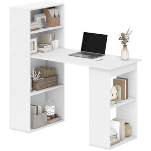 Modern Home Office Desk with 6-Tier Storage Shelves, 47