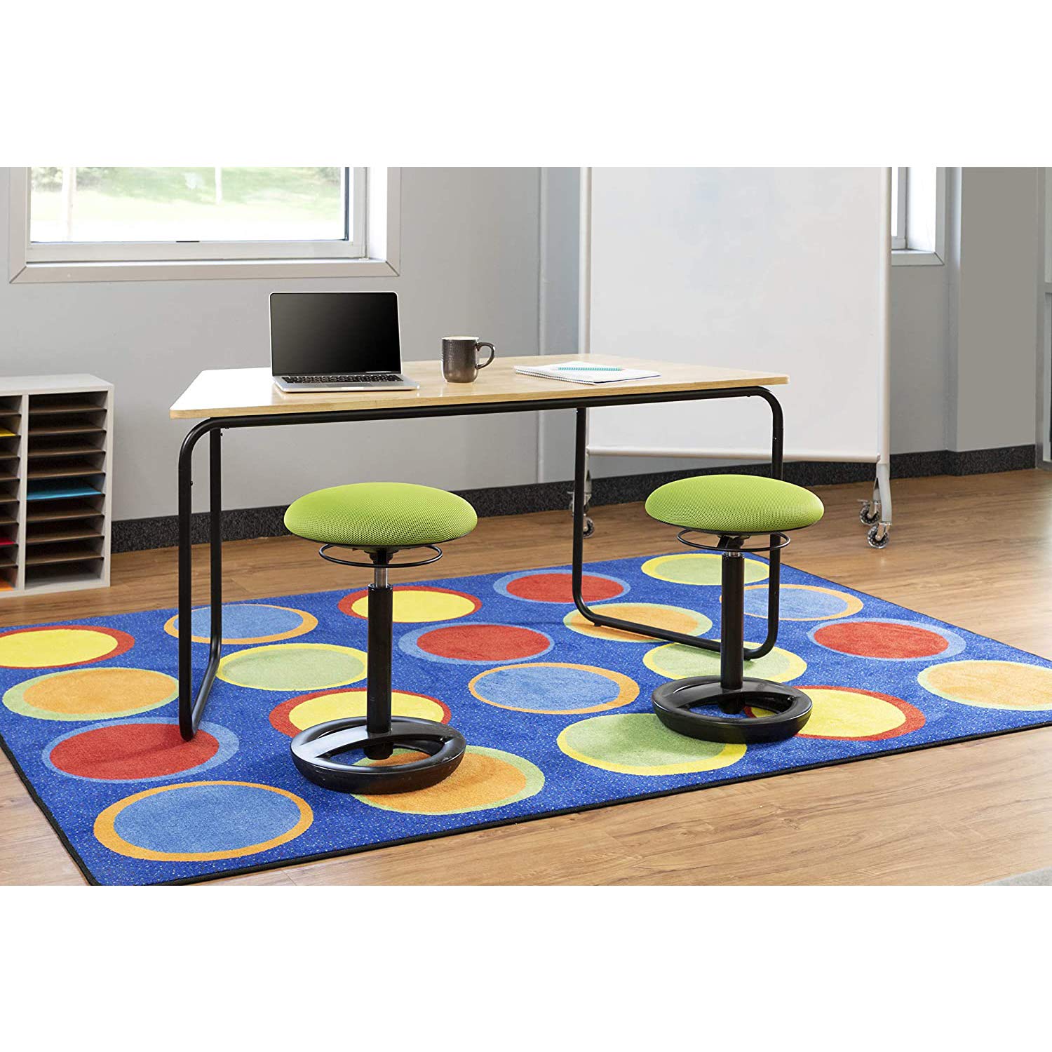 Twixt Active Movement Seating Chair, Ergonomic Support, Adjustable Height, Green Mesh
