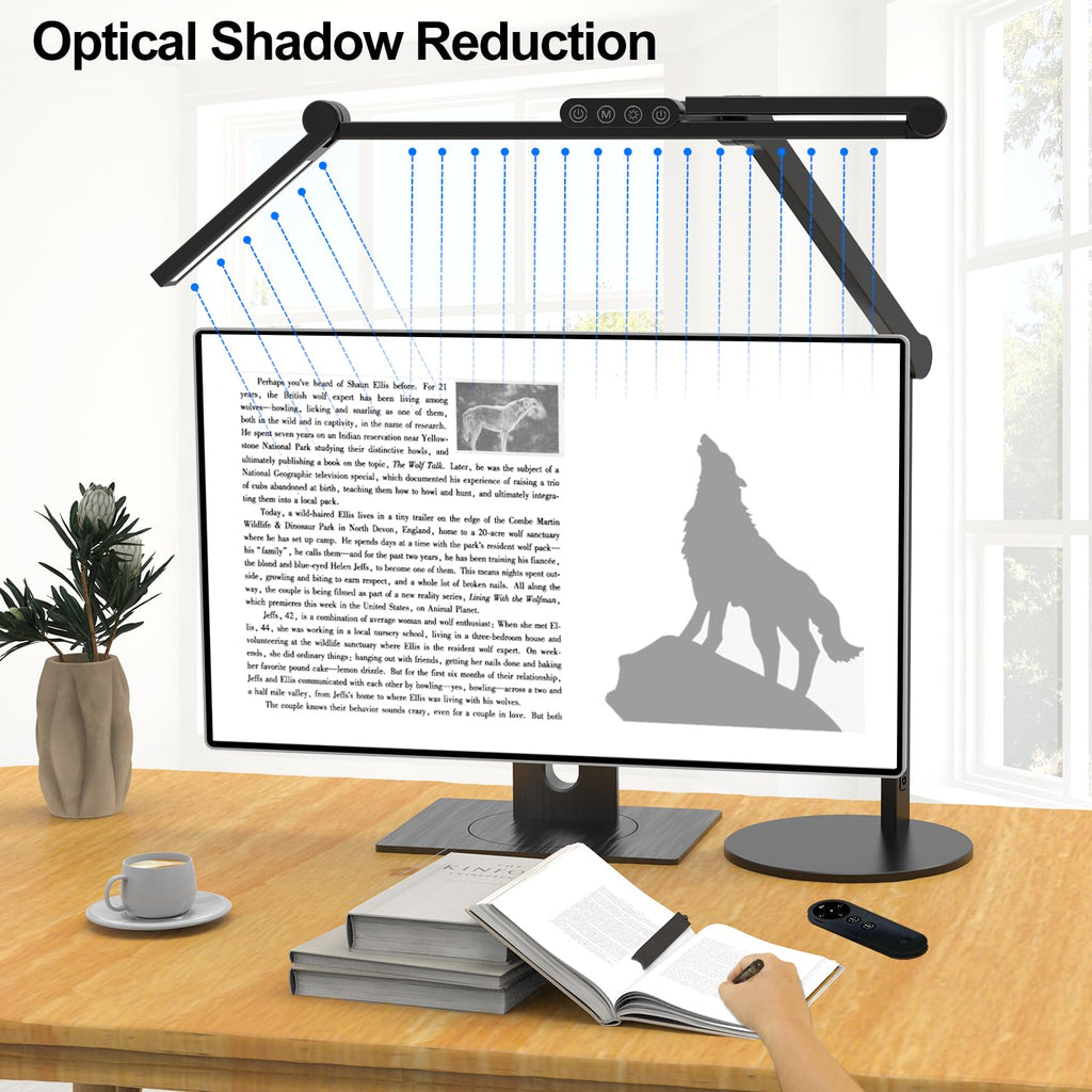 Light Control Desk Light Architect Desk Lamp with Remote Control, Adjustable Led Desk Light for ...