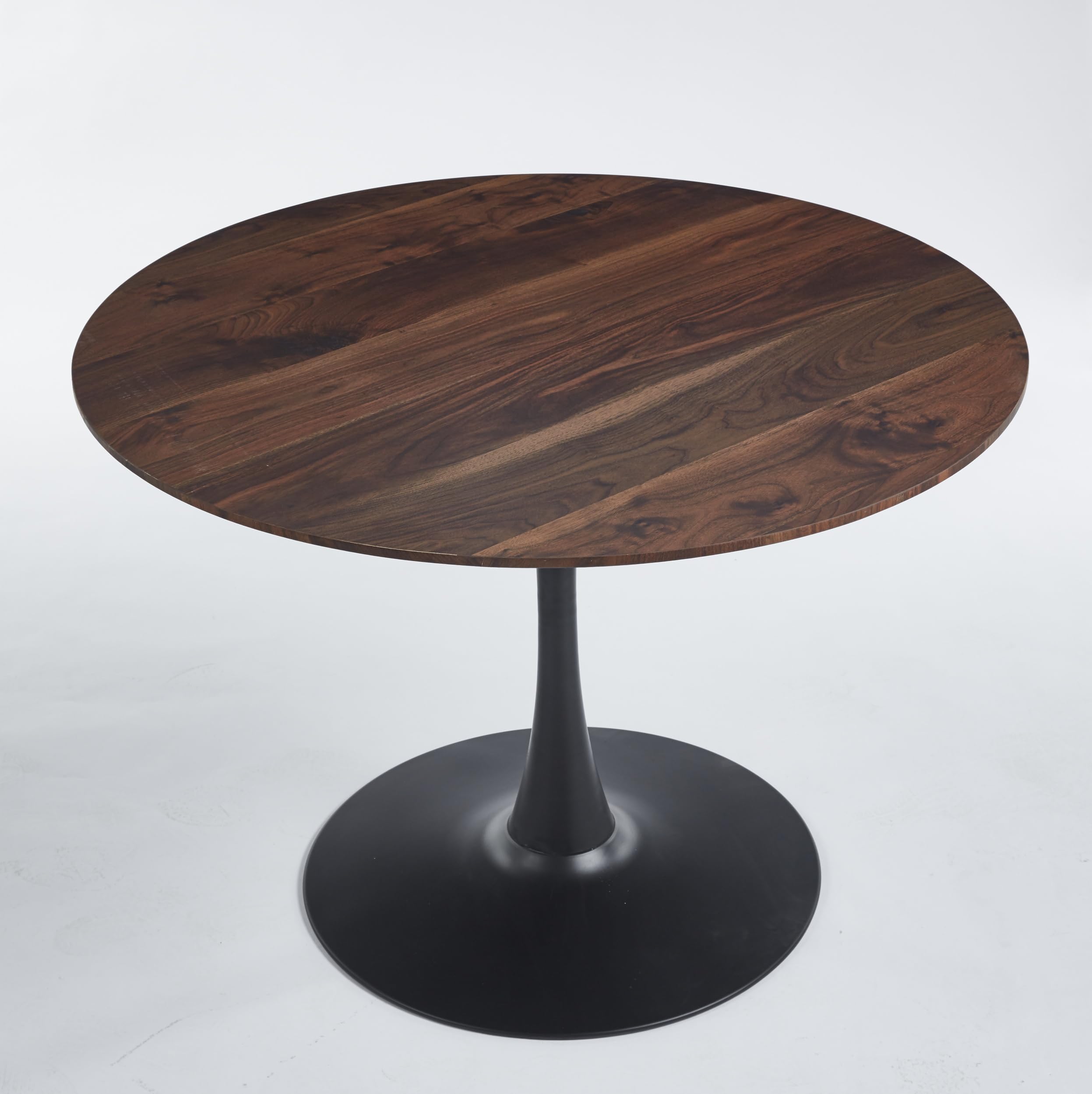 42" Round Tulip Dining Table, Mid-Century Tulip Table Kitchen Tulip Dining Table 2-4 People with MDF Table Top &Metal Base for Office Living Room