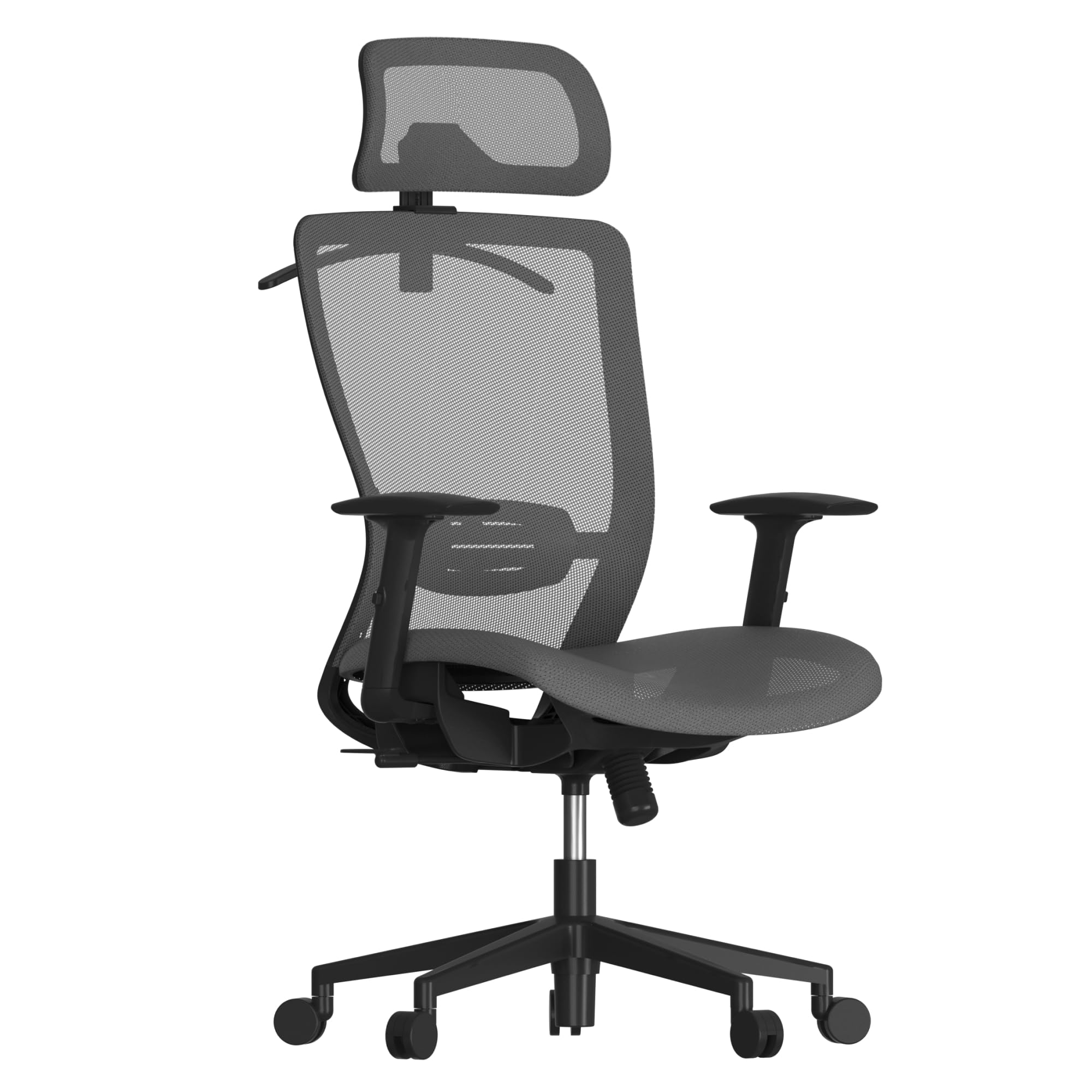Ergonomic Office Chair, High Back Mesh Swivel Computer Chair, Executive Office Desk Chairs, with Adjustable Lumbar Support/2D Headrest/Lockable Backrest, OC3 Air, Gray
