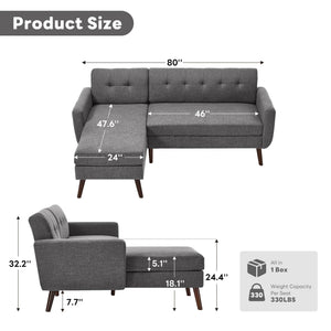 L Shaped Couch, 80