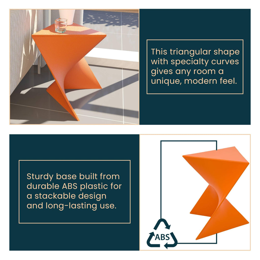 Modern Vanity Side Table, Orange