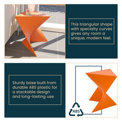 Modern Vanity Side Table, Orange
