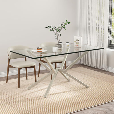 30 Inch Metal Table Base for Dining Room, Heavy Duty Table Legs for Glass, Marble, and Wood Tops, Furniture Legs for Home,Kitchen,Office (Silver)