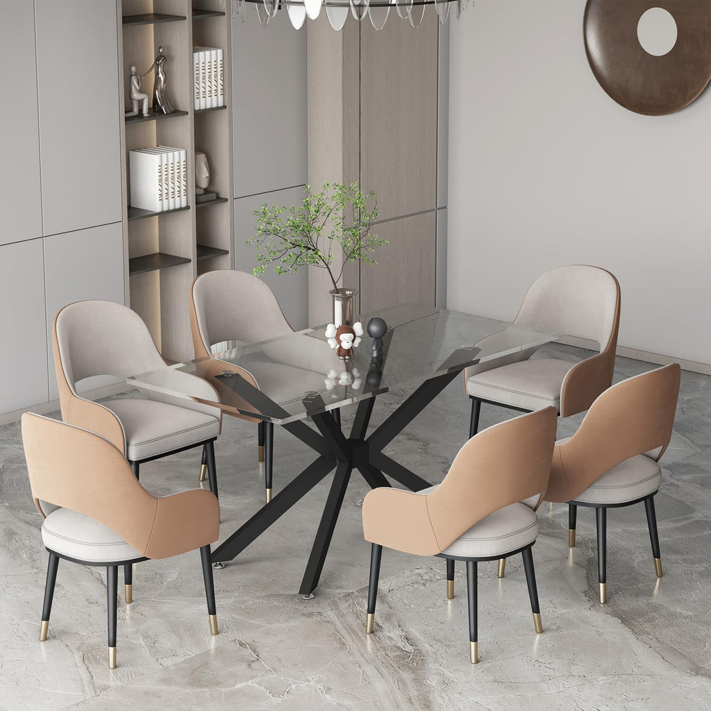 Modern Table Base Black 29" Metal Dining Table Legs with Suction Cups, Desk Base for Marble,Glass,Wood Top, Furniture Legs for Coffee Table, End Table, Home,Kitchen, Office
