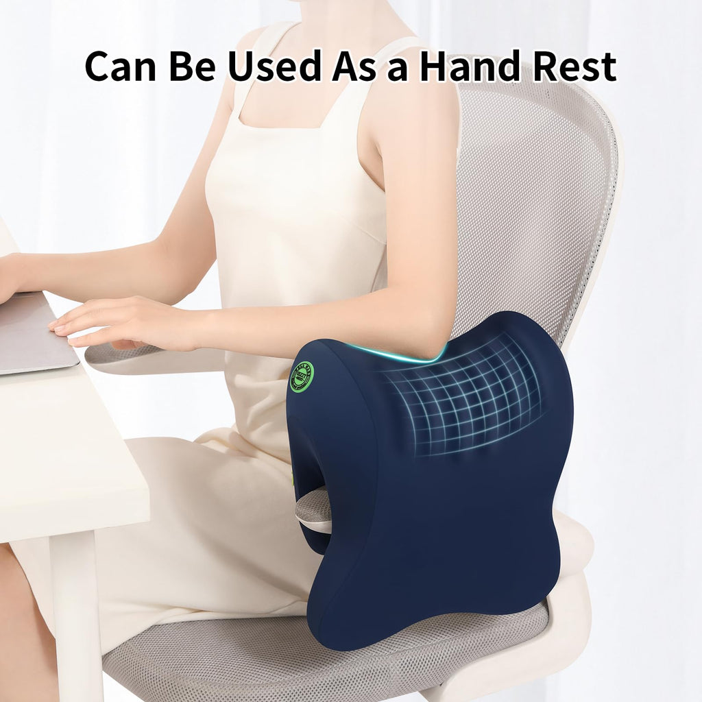 Ergonomic Office Chair Headrest, Adjustable Neck Support Pillow with Removable Washable Cover, Universal Head Rest Attachment for Office Chairs, Wheelchairs, Desk Chair Napping (Navy Blue)