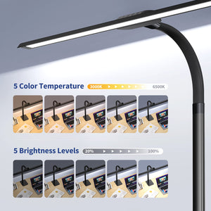LED Desk Lamp, 24W Architect Desk Lamps with Base 31.5