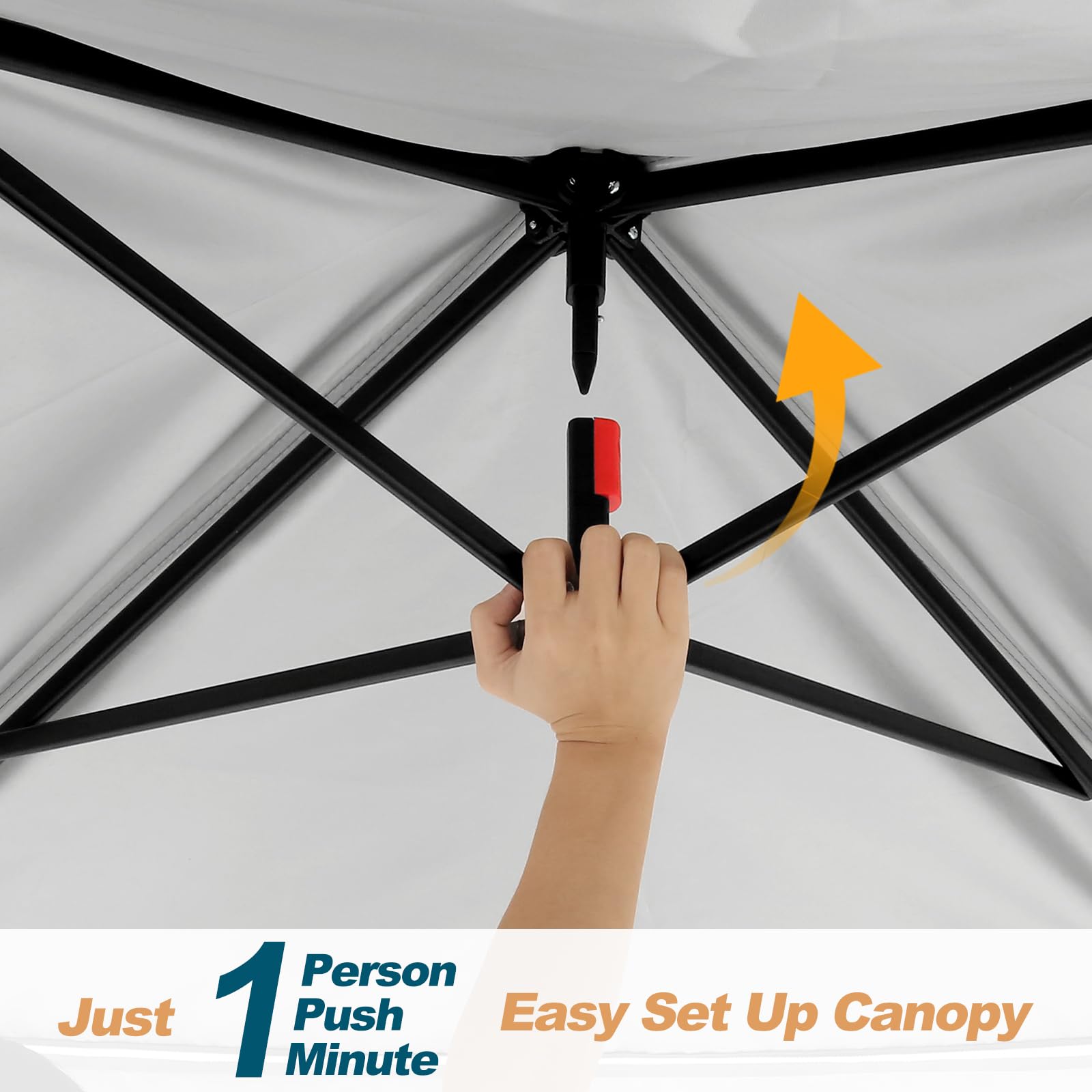 11x11 Pop Up Gazebo Canopy Tent Easy Up Outdoor Gazebo Waterproof Upgrade Portable Gazebo with Mosquito Nettings, Double Vented Roof and Carry Bag for Patio Garden Lawn(Gray)