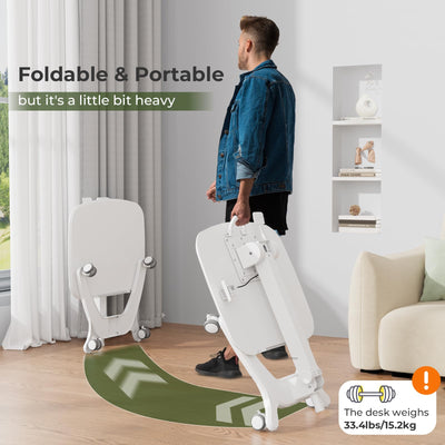 Foldable Mobile Standing Desk, 27