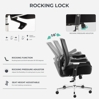 Big and Tall Office Chair 700lbs with Ergonomic W Wide Thick Seat Cushion, Oversized Mesh Desk Chair with Adjustable Lumbar for Heavy People, Computer Chair with Upgraded Adjustable 4D Armrest