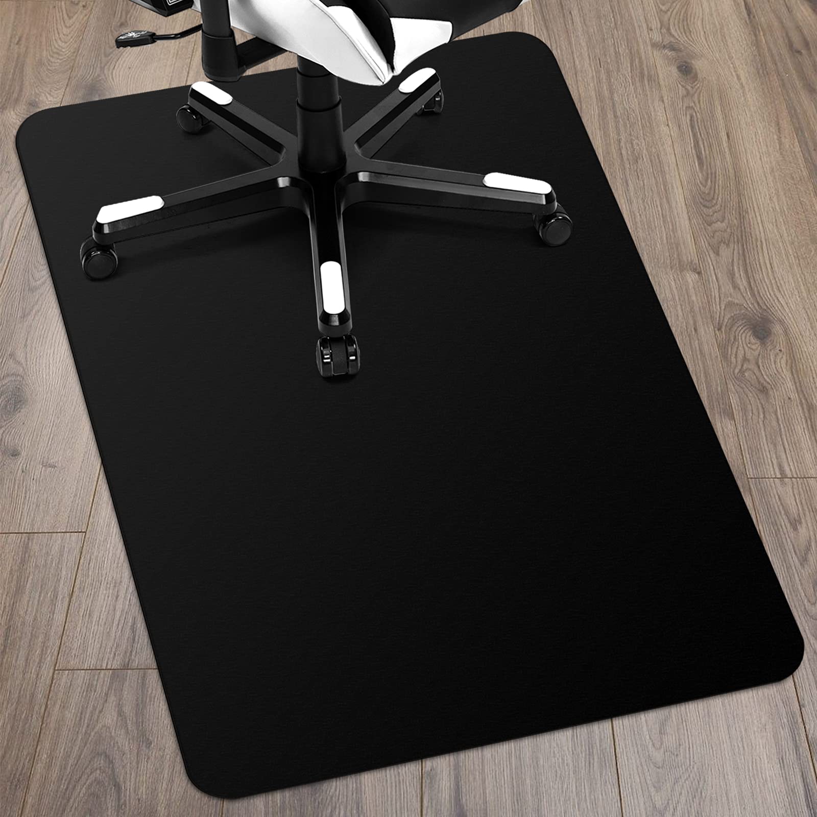 Chair mat for Hardwood Floor 36 x 48 inches Rectangle Floor Mats Wood/Tile Protection Mat for Office & Home, Black