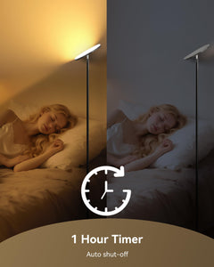 LED Floor Lamp – Super Bright Torchiere with Remote & Foot Switch, Stepless Dimmable Tall Standing Lamp, 69