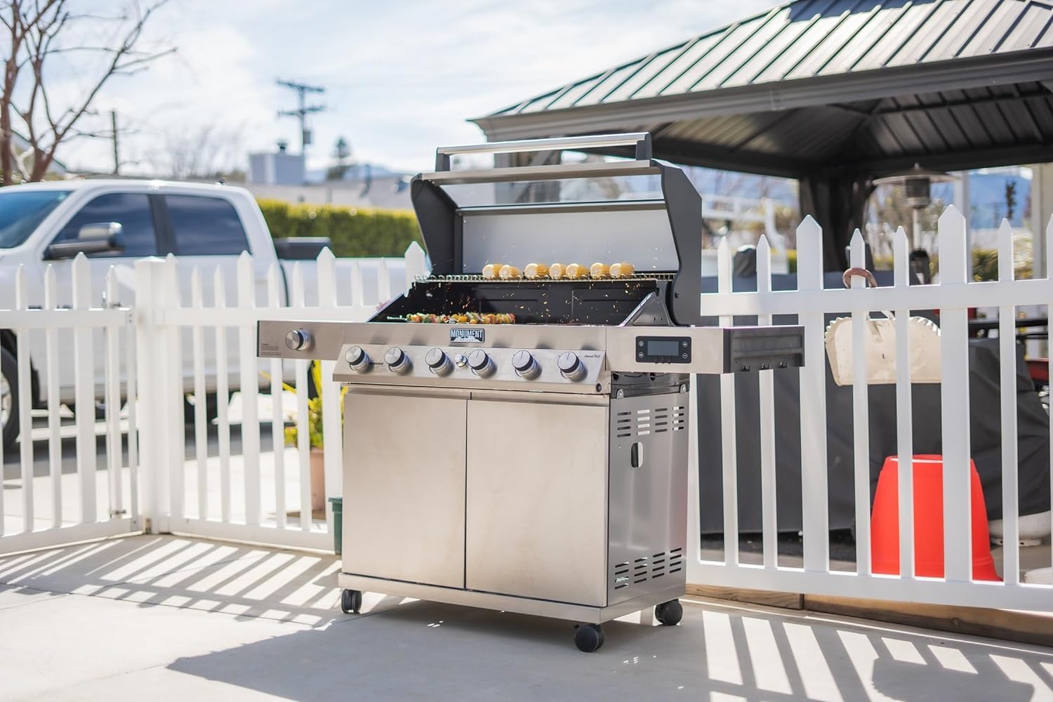 6-Burner Convertible Natural Gas Smart bbq Grill Stainless Steel Denali 605 with Smoke Box (Without Conversion Kit)