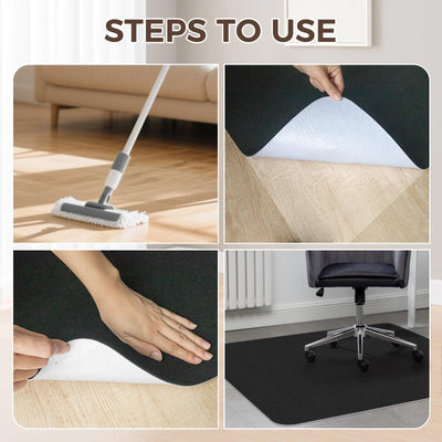Office Chair Mat,Hard Floor Chair Mat Suitable for Hardwood and Tile Floors,Large Non-Slip Floor Protection Mat,Does Not Pill,Black(40