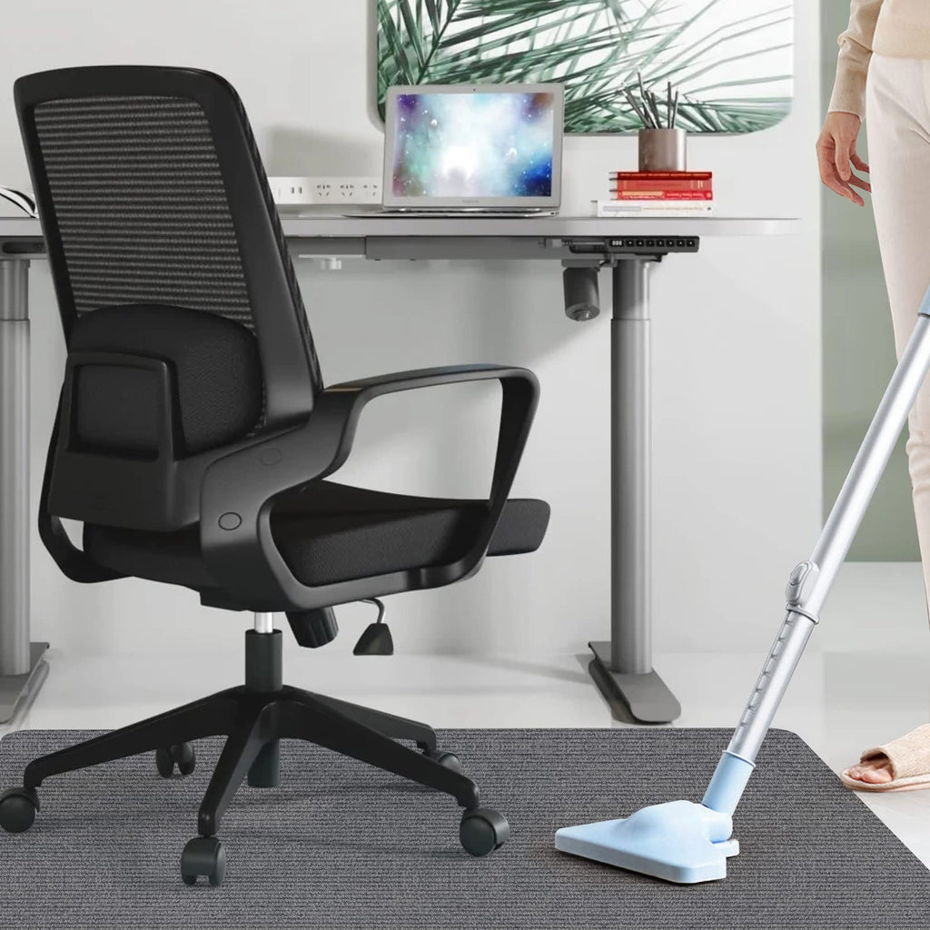 Office Chair Mat for Hardwood Floor,Office Computer Gaming Chair Mat for Tile Floor,Large Floor Protector Rug,Anti-Slip,Easy to Clean,Grey(48"x36")