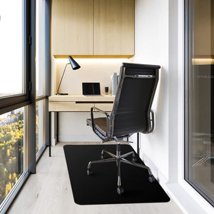 Chair mat for Hardwood Floor 36 x 48 inches Rectangle Floor Mats Wood/Tile Protection Mat for Office & Home, Black