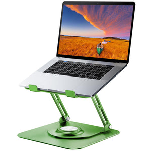 Laptop Stand for Desk, Adjustable Computer Stand with 360° Rotating Base, Ergonomic Laptop Riser for Collaborative Work, Foldable & Portable Laptop Stand, fits for All 10-16
