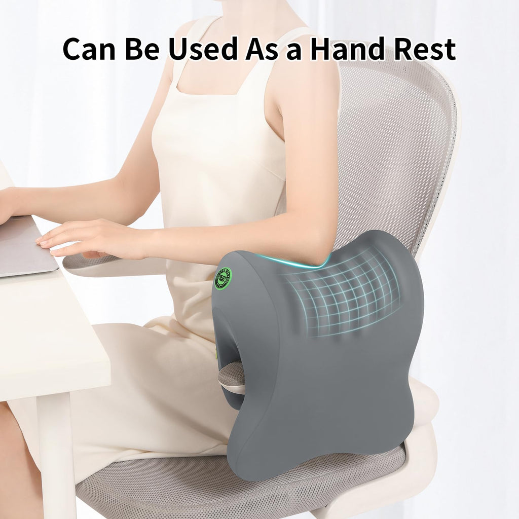 Ergonomic Office Chair Headrest, Adjustable Neck Support Pillow with Removable Washable Cover, Universal Head Rest Attachment for Office Chairs, Wheelchairs, Desk Chair Napping (Gray)