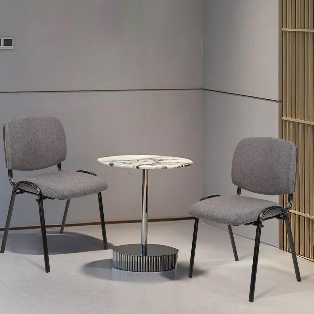 Waiting Room Chairs Fabric Stackable Chair Metal Frame with Lumbar Support and Thickened Seat Cushion for Waiting Conference Room Guest Chairs 1 Pack…