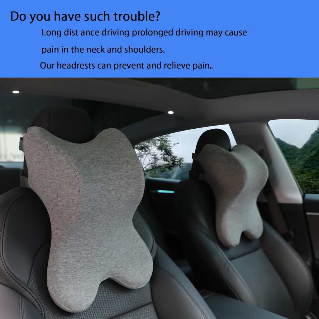 Neck Pillow for Driving Gaming Chair Headrest Pillow Office Chair Neck Pillow Ergonomic Design Double Straps Design Suitable for Different Heights