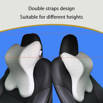 Neck Pillow for Driving Gaming Chair Headrest Pillow Office Chair Neck Pillow Ergonomic Design Double Straps Design Suitable for Different Heights