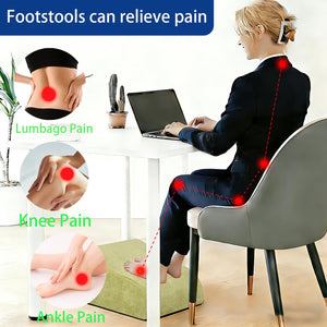 Foot Rest for Under Desk at Work, Ergonomic Under Desk Footrest with Washable Cover for Office, Home & Gaming Leg Elevation Pillow Fruit Green