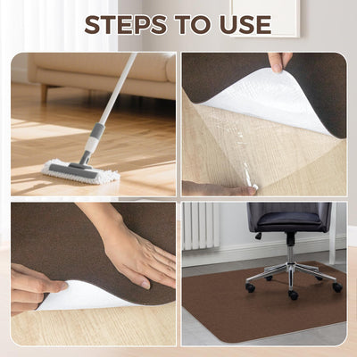 Office Chair Mat,Hard Floor Chair Mat Suitable for Hardwood and Tile Floors,Large Non-Slip Floor Protection Mat,Does Not Pill,Coffee(36