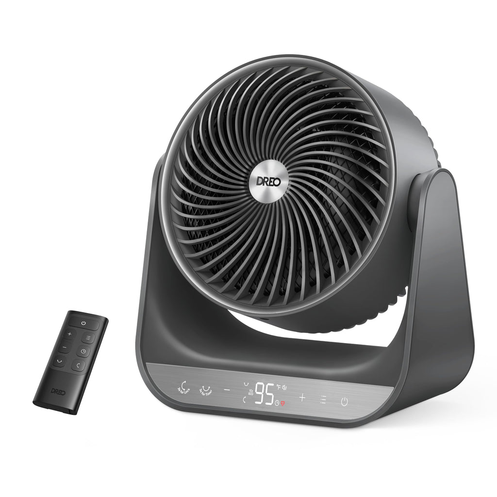 60° Vertical & 90° Horizontal 3D Oscillating Heating, 12 ft/s Long-Range Circulator, 3 Heat & 3 Fan Settings, Space Heaters for Indoor Use, Bedroom, Office, Grey