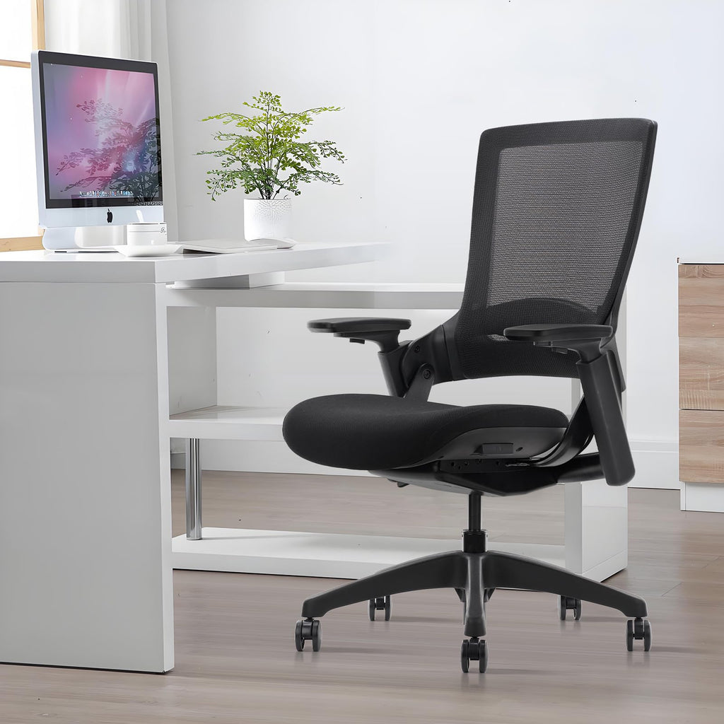 Swivel Executive Chair, Adjustable Ergonomic Computer Chair with 3D Armrest and Lumbar Support, Mesh Backrest Task Chair for Home Office Conference Room