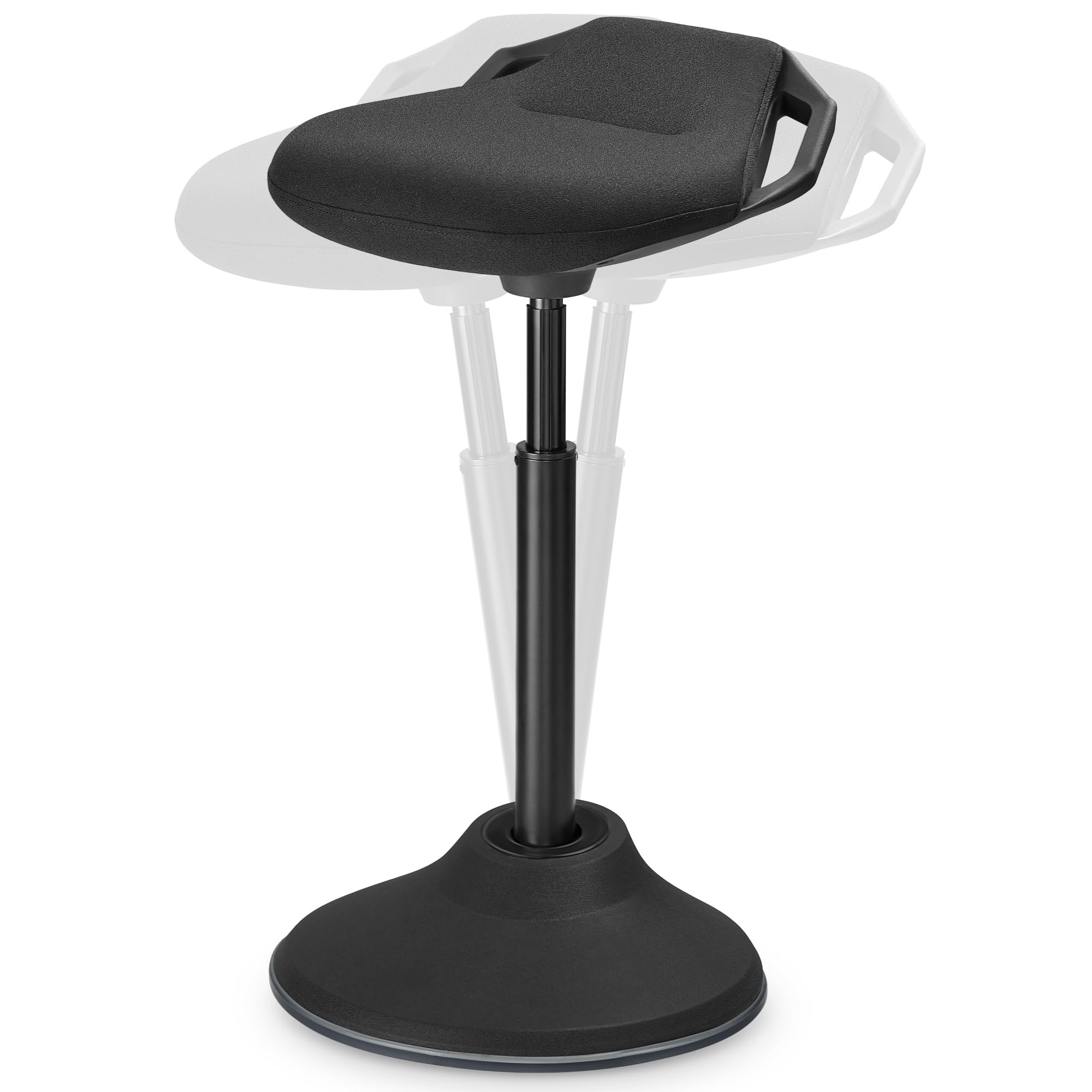 Ergonomic Wobble Stool, Height Adjustable Standing Desk Stool 23.6-33.3 Inches, Swivel Balance Chair with Non-Slip Base, Standing Chair, for Active Sitting, Office, Home, Ink Black UOSC02BK