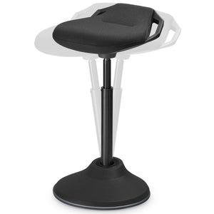 Ergonomic Wobble Stool, Height Adjustable Standing Desk Stool 23.6-33.3 Inches, Swivel Balance Chair with Non-Slip Base, Standing Chair, for Active Sitting, Office, Home, Ink Black UOSC02BK