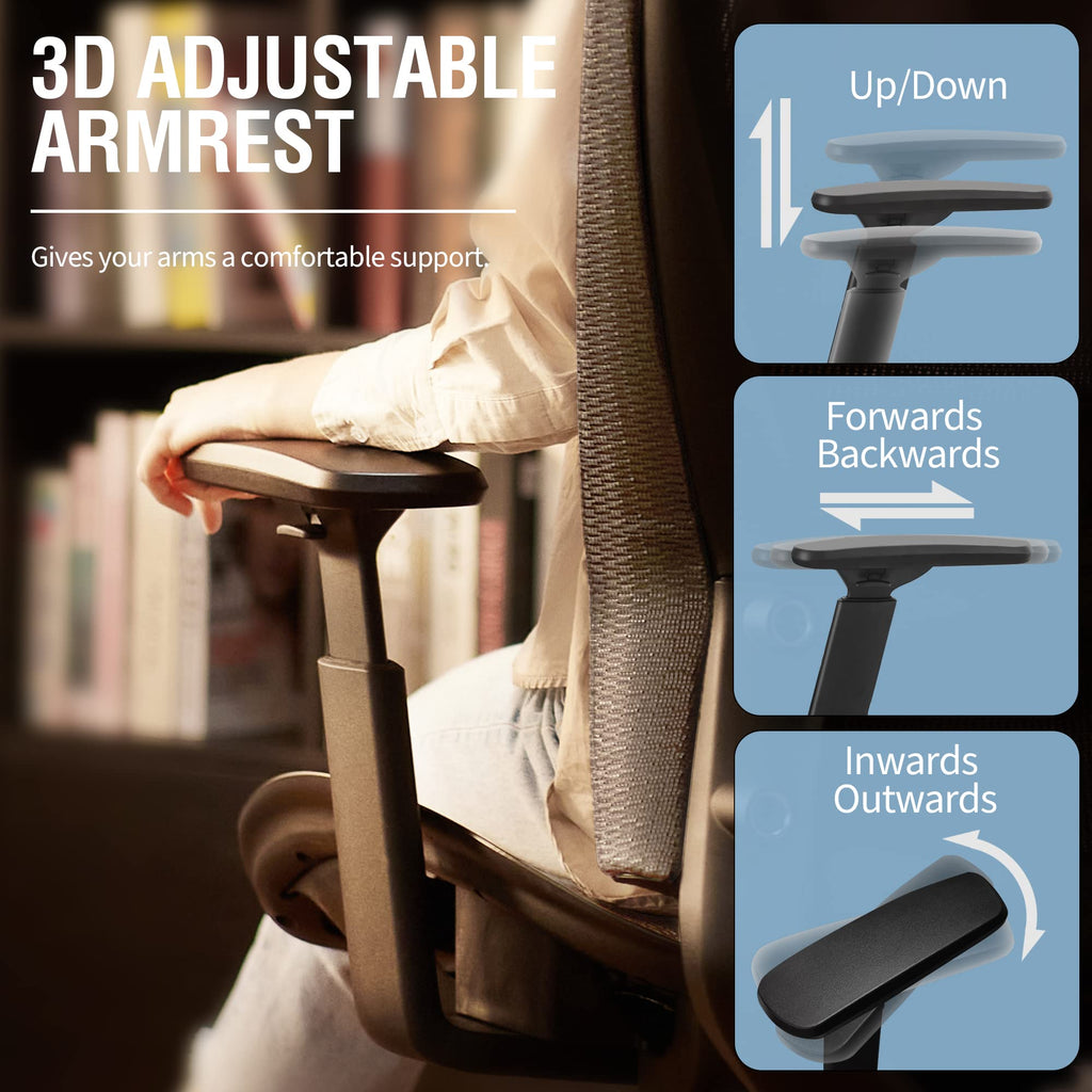 Ergonomic Office Chair | Mesh Computer Desk Chair with Lumbar Support & Adjustable Height