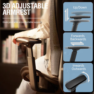 Ergonomic Office Chair | Mesh Computer Desk Chair with Lumbar Support & Adjustable Height